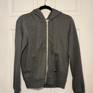 Brandy Melville Gray Zip-Up Hoodie